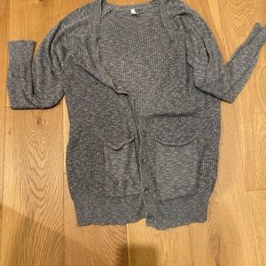 COPY - Long Grey button cardigan